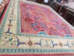 Afghan Ziglar Handmade Rug Wool Red & Cream Multi 405X301