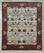 Aryana Handmade Rug Super Fine Wool Beige & Red 293X246