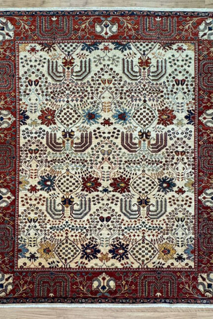 Aryana Handmade Rug Super Fine Wool Beige & Red 293X246