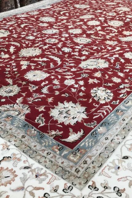 Garden India Handmade Rug Silk & Wool Beige & Red 400X300