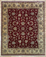 India Choobi Handmade Rug Wool Beige & Red 306X246