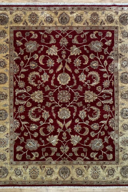 India Choobi Handmade Rug Wool Beige & Red 306X246