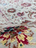 India Modern Handmade Rug Silk & Wool Gray & Pink 344X253
