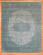 Kashmir Handmade Rug Super Fine Wool Blue Aqua 313X245