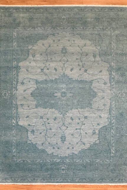 Kashmir Handmade Rug Super Fine Wool Blue Aqua 313X245