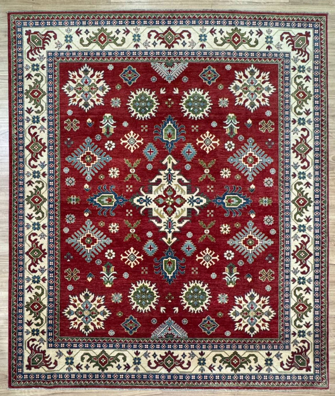 Handmade selling Red Super Kazak Rug 2x3, Wool Carpet