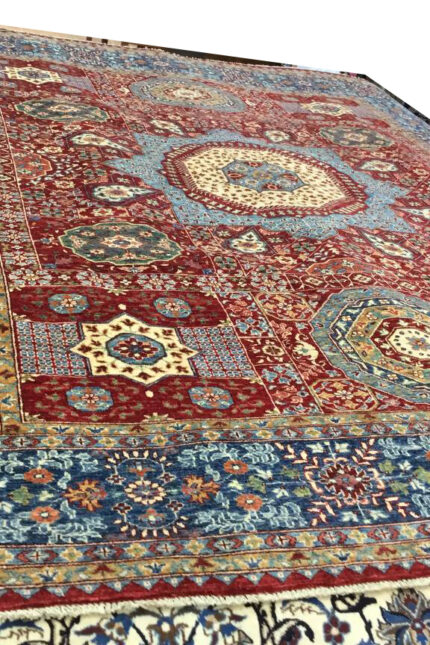 Kazak Handmade Rug Super Fine Wool Red & Blue 354X284