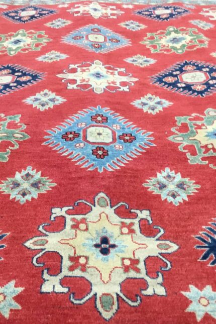 Kazak Handmade Rug Wool Red & Beige 347X270