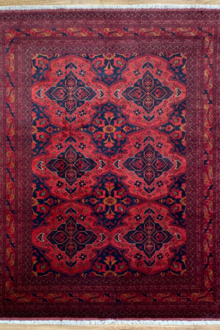 Khal Mohammadi Galaxy Handmade Rug Wool Red 341X253