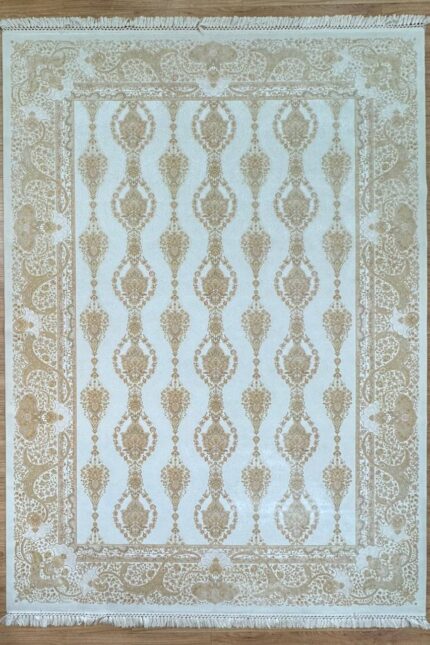 Modern Turkey Machine made Rug B-Silk White & Gold 340X240