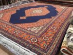 Persian Bijar Handmade Rug Wool Blue Navy & Coral 394X293