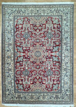 Persian Nain Silk & Wool Red & Cream 325X220
