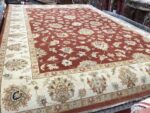 India Choobi Handmade Rug Fine Wool Beige & Red 421X305