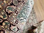 Kashmir Compartment Runner Handmade Rug Silk Multi Colour 302X78