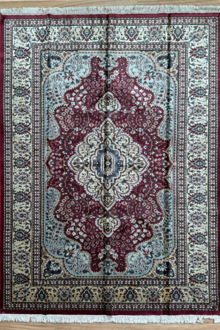 Kashmir Garden Handmade Rug Silk Beige & Red 214X154