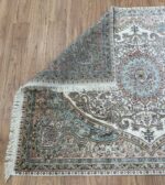 Kashmir Garden Handmade Rug Silk Blue & Beige 215X160