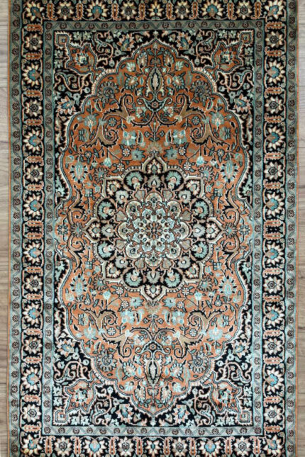 Kashmir Garden Handmade Rug Silk Coral 191X152