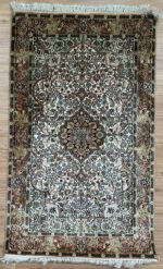 Kashmir Garden Handmade Rug Silk Coral & Green 160X90