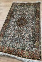 Kashmir Garden Handmade Rug Silk Coral & Green 160X90