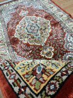 Kashmir Garden Handmade Rug Silk Red Multi Colour 126X77