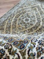 Kashmir Handmade Rug Silk Gold & Green 126X78