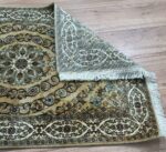 Kashmir Handmade Rug Silk Gold & Green 126X78