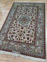 Persian Isfahan Signature Handmade Rug Super Fine Wool & Silk Multi Colour 240X170