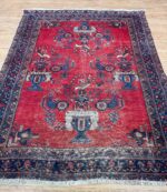 Persian Malayer Antique Handmade Rug Wool Red & Blue 210X160