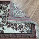 Persian Qom Handmade Rug Silk Cream & Red 75X60