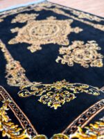 Persian Versace Machine Made Silk Gold & Black 225X150