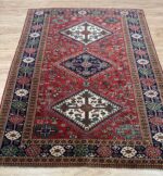 Persian Yalameh Handmade Rug Super Fine Wool Red Multi 200X146