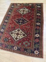 Persian Yalameh Handmade Rug Super Fine Wool Red Multi 200X146