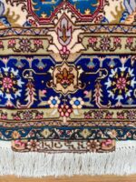 Tabriz Garden Signature Handmade Rug Silk & Super Fine Wool Blue & Green 150X100