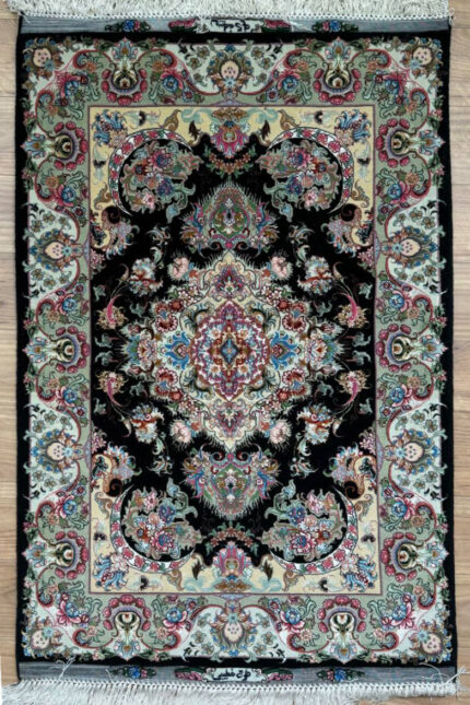 Tabriz Garden Signature Handmade Rug Silk & Super Fine Wool Multi Colour 160X100