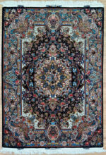 Tabriz Garden Signature Handmade Rug Silk & Super Fine Wool Multi Colour 220X148