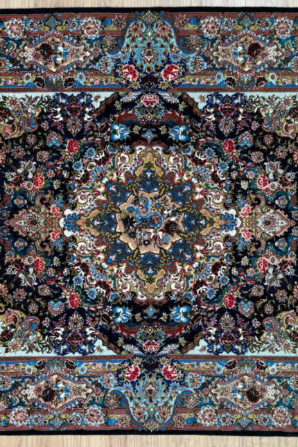 Tabriz Garden Signature Handmade Rug Silk & Super Fine Wool Multi Colour 220X148