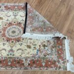 Tabriz Signature Handmade Rug Silk & Wool Coral & Cream 200X150