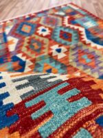 Afghan Handmade Kilim Wool Multi Colour 144X103