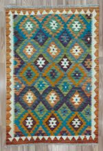 Afghan Handmade Kilim Wool Multi Colour 152X103