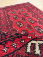 Filpa Afghan Handmade Rug Wool Black & Red 150X100