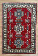 Kazak Handmade Rug Wool Red & Beige 154X104