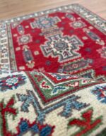 Kazak Handmade Rug Wool Red & Beige 154X104