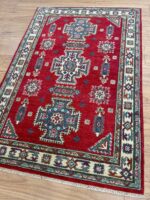 Kazak Handmade Rug Wool Red & Beige 154X104