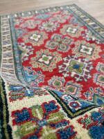 Kazak Handmade Rug Wool Red & Green 155X96