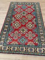 Kazak Handmade Rug Wool Red & Green 155X96