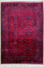 Khal Mohammadi Handmade Rug FIne Wool Red & Black 150X100