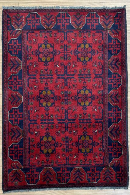 Khal Mohammadi Handmade Rug Wool Red & Navy 150X103