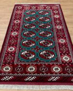 Pakistan Princess Bokhara Handmade Rug Wool Red & Green 163X96