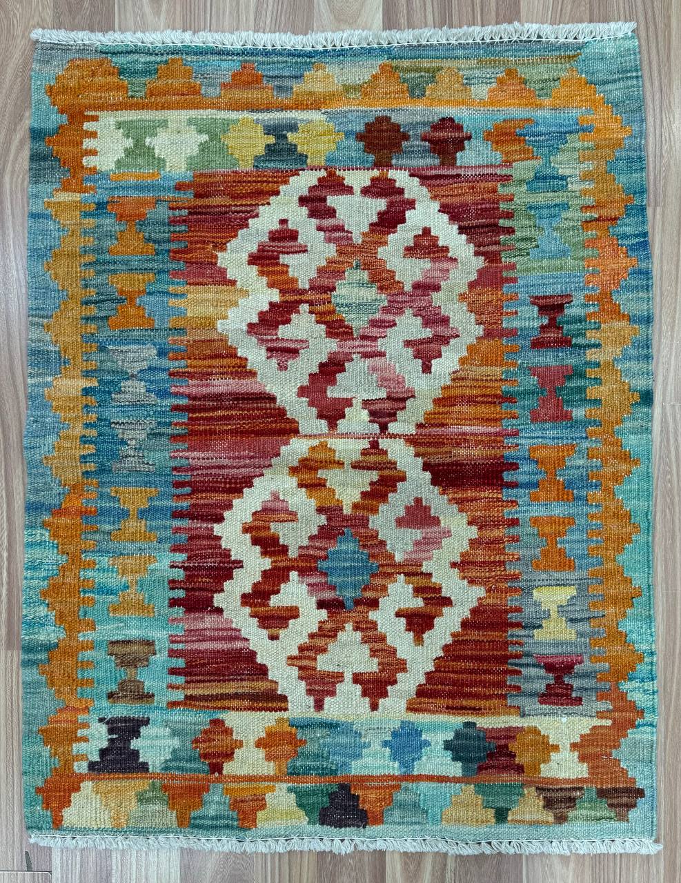 BEST popular PRICE... Size: 4'6 x 2'5 feet, Beautiful Handmade Vintage Afghan Nomadic Herati Kilim - Afghan Nomadic Sofreh Kilim/ Unique Kilim Rug