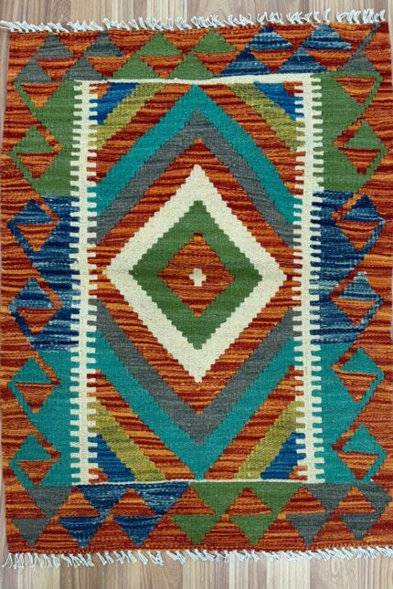 Persian Handmade Kilim Wool Multi Colour 84X61